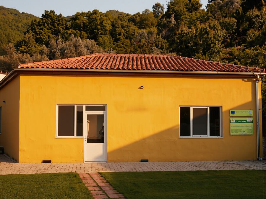 The pasta workshop building in Ano Poroia